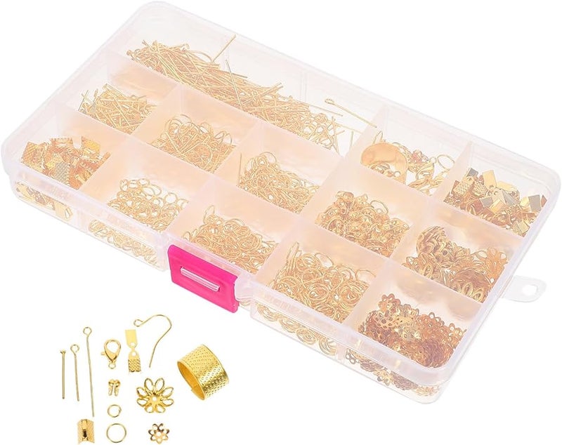 GALPADA Gold Jewelry Making Kit with DIY Earring Hooks and Beading Tools for Adults - Image 1